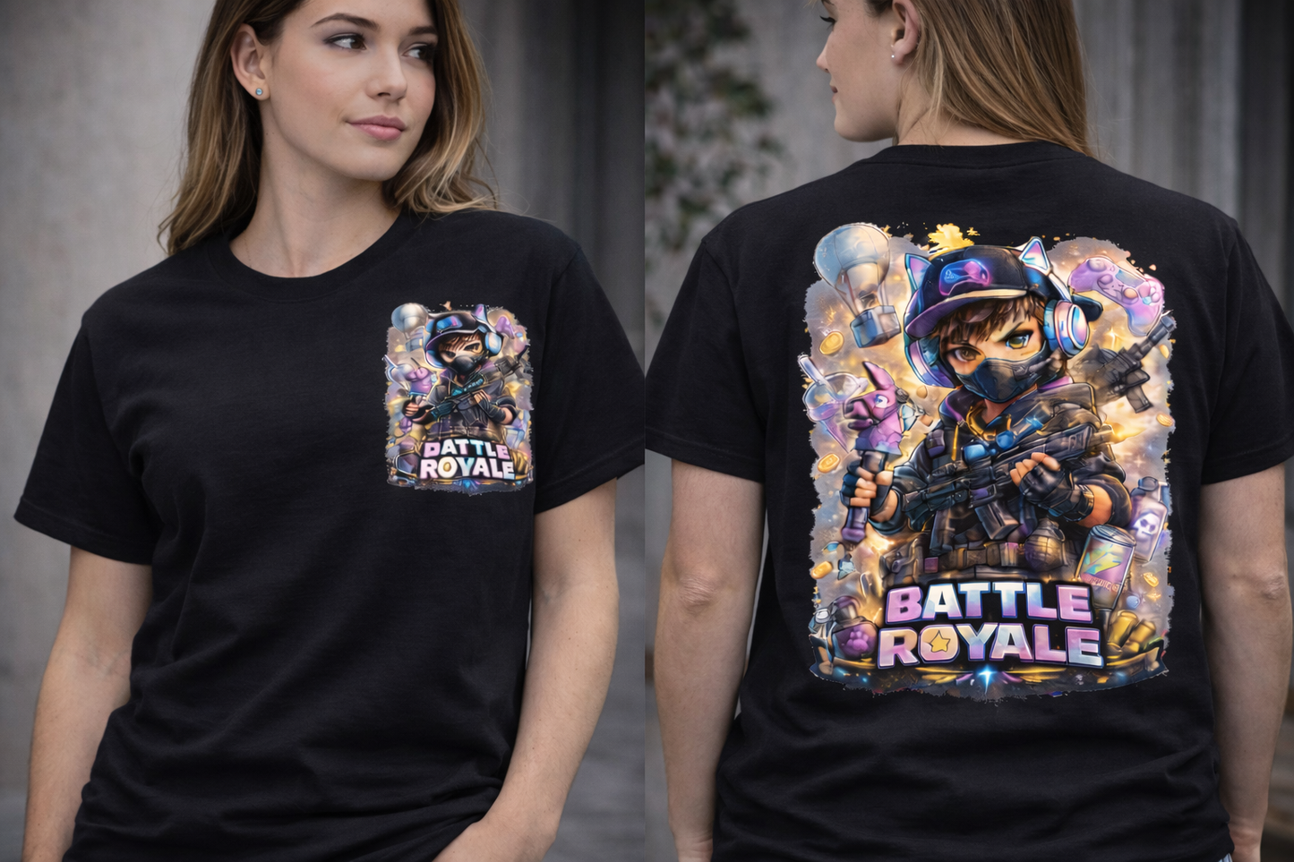 Battle Royale – Gamer T-Shirt (Frontprint + Backprint) | Unisex