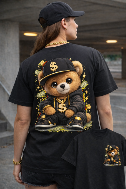 Gangsterbär – Money Vibes T-Shirt (Front + Back Print) | Unisex
