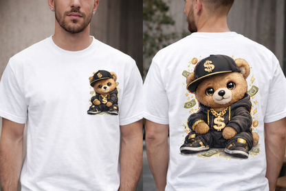 Gangsterbär – Money Vibes T-Shirt (Front + Back Print) | Unisex